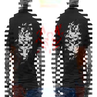 Yokai Kitsune Fox Ropa Urbana Con Estéticaanguardista Camiseta Hombre Estampado Espalda - Regaloses