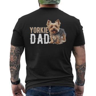 Yorkshire Terrier Dog Yorkie Yorkie Dad Men's T-shirt Back Print - Monsterry