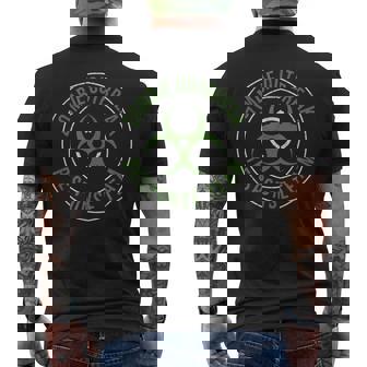 Zombie Outbreak Response Team Halloween Apocalypse Gas Mask Men's T-shirt Back Print - Monsterry