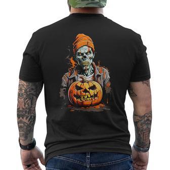 Zombie And Pumpkin T-Shirt mit Rückendruck - Geschenkecke