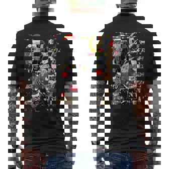 Zoo Animals Christmas Lights Jungle Zookeeper Safari Theme Premium Men's Back Print T-Shirt - Monsterry