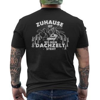 Zuhause Ist Wo Mein Dachzelt Steht Car Roof Tent Accessory T-Shirt mit Rückendruck - Geschenkecke