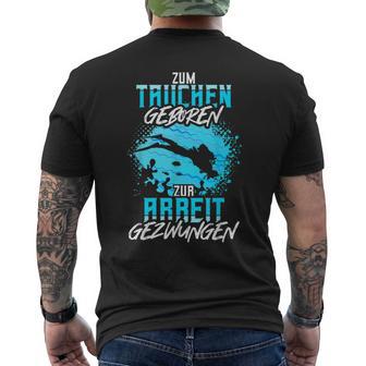 Zum Diving Geboren Slogan Sea Diver T-Shirt mit Rückendruck - Geschenkecke