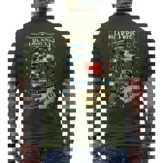 All Aboard Polar Express Christmas North Pole Christmas Men's T-shirt Back Print - Thegiftio