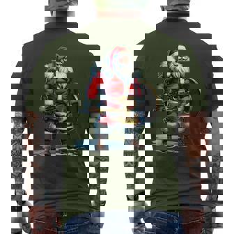 Bad Santa Claus Viking Berserker Look Christmas Men's T-shirt Back Print | Seseable CA