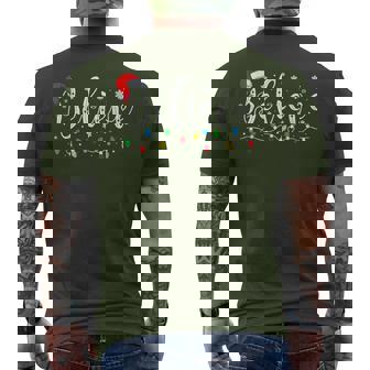 Believe Christmas Santa Claus Pajamas Family Reunion Xmas Men's T-shirt Back Print | Seseable UK