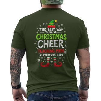 The Best Way To Spread Christmas Cheer Is Teaching Math Men's T-shirt Back Print - Thegiftio UK