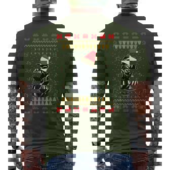 Black Pug Ugly Christmas Sweater Pug Parents Men's T-shirt Back Print - Thegiftio UK