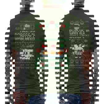 Bourbon Goes In Wisdom Comes Out Christmas Men's T-shirt Back Print | Seseable CA