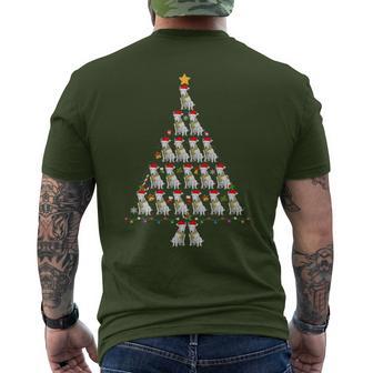 Bull Terrier Dog Christmas Tree Ugly Christmas Sweater Men's T-shirt Back Print - Monsterry