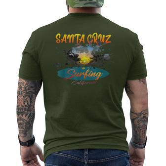 California Santa Cruz Surfing T-Shirt mit Rückendruck - Seseable