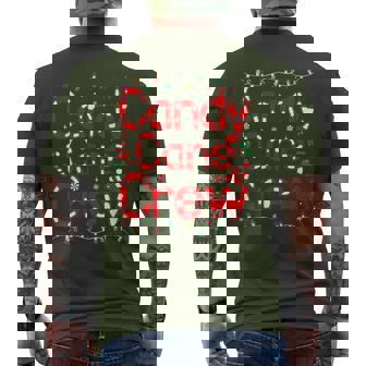 Candy Cane Crew Christmas Candy Love Family Pajama Men's T-shirt Back Print - Thegiftio