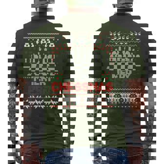 Chess Player Merry Chessmas Christmas Ugly Sweater Men's T-shirt Back Print | Mazezy