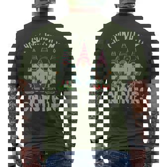 Chilling With My Gnomies Ugly Christmas Sweater Style Men's T-shirt Back Print - Thegiftio UK