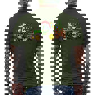 Christmas Farm Tractor Christmas Tree Lights Santa Farmer Men's T-shirt Back Print | Seseable UK