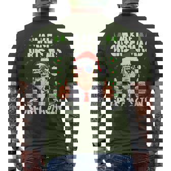 Make Christmas Great Again Trump Xmas Pajamas Holiday Men's T-shirt Back Print - Monsterry