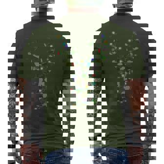 Christmas Holiday Camo Hunting Reindeer Deer Xmas Lights Men's T-shirt Back Print | Seseable CA