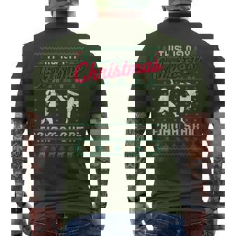 This Is My Christmas Pajama Taekwondo Ugly Sweater Men's T-shirt Back Print - Thegiftio