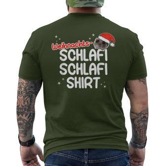 Christmas Sleep Sad Hamster Schlafi Schlafi T-Shirt mit Rückendruck - Geschenkecke