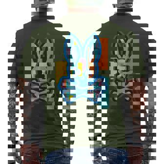 Colorful Skull And Crossbones Bad Rabbit Bunny Christmas Men's T-shirt Back Print - Thegiftio UK