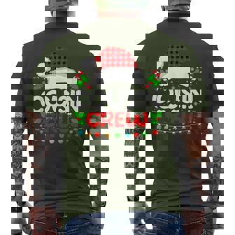 Cousin Crew Buffalo Plaid Xmas Pajamas Christmas Lights Men's T-shirt Back Print - Thegiftio UK