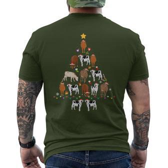 Cow Christmas Tree Ugly Christmas Sweater Men's T-shirt Back Print - Monsterry