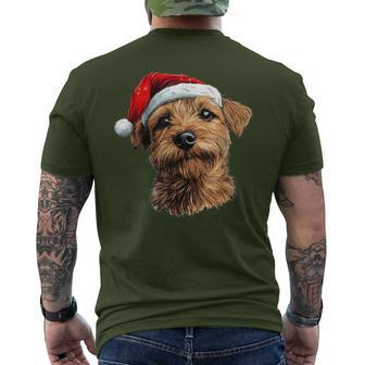 Cute Norfolk Terrier Christmas Print T-Shirt mit Rückendruck - Geschenkecke