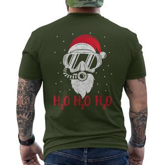 Diving Santa Claus H2o H2o H2o Xmas Diving T-Shirt mit Rückendruck - Geschenkecke