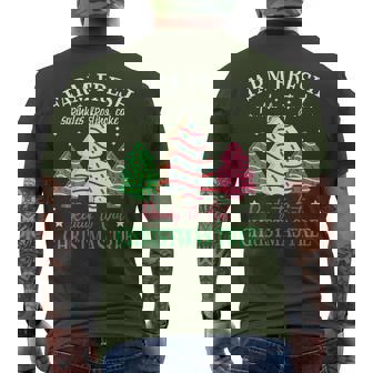 Farm Fresh Christmas Tree Cakes Tree Farm Xmas Pajamas Men's T-shirt Back Print | Mazezy