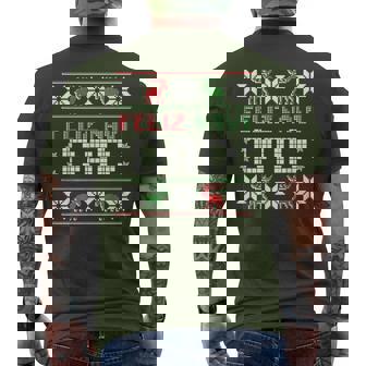 Feliz Navi Dad Navidad Christmas Ugly Sweater Father Men's T-shirt Back Print | Mazezy