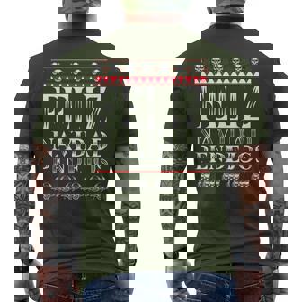 Feliz Navidad Pendejos Mexican Ugly Christmas Sweater Men's T-shirt Back Print - Monsterry