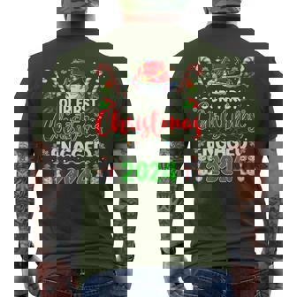 Our First Christmas Engaged 2024 Couple Xmas Pajamas Men's T-shirt Back Print - Thegiftio UK