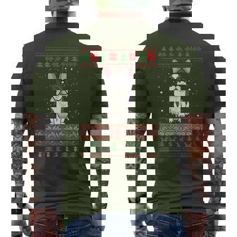 French Bulldog Ugly Christmas Sweater Men's T-shirt Back Print | Seseable UK