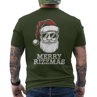Christmas Santa Claus Merry Rizzmas Sigma Claus Men's T-shirt Back Print - Monsterry