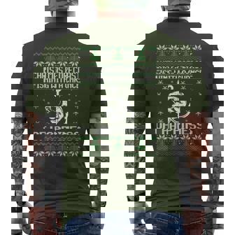 Fishing Ugly Christmas Sweaters Men's T-shirt Back Print - Seseable