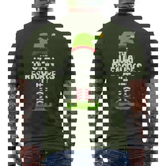 The Human Resources Elf Christmas Family Pajama Hr Men's T-shirt Back Print - Monsterry