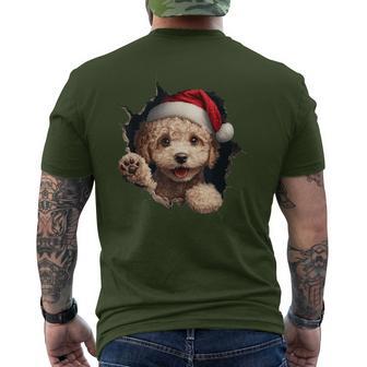 Poodle Dog Owner Dog Christmas Hat T-Shirt mit Rückendruck - Geschenkecke