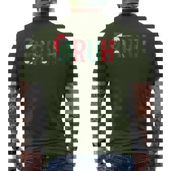 Saying Bruh Meme Matching Ns Boys Christmas Men's T-shirt Back Print | Mazezy