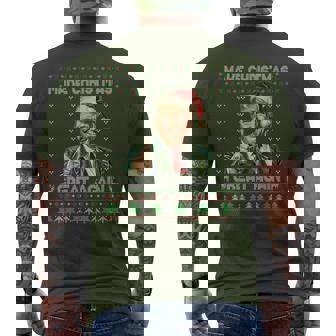 Trump Christmas Make Christmas Great Again Men's T-shirt Back Print - Monsterry