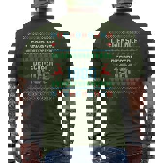 Ugly Christmas Sweater 35Th Birthday December 1986 Men's T-shirt Back Print | Seseable UK