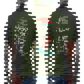 The Furry Elf Cute Ugly Christmas Sweater Family Men's T-shirt Back Print - Monsterry