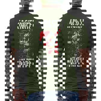 Gangster Wrapper Ugly Christmas Sweater Pun Gangsta Men's T-shirt Back Print - Thegiftio