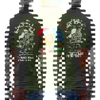 We Go Together Like Milk & Cookie Matching Xmas Pajama Retro Men's T-shirt Back Print - Thegiftio UK
