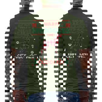 Great Dane Dog Red Buffalo Plaid Ugly Christmas Sweater Men's T-shirt Back Print - Thegiftio UK