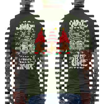 Hanging With My Gnomies Christmas Gnomes Xmas Family Men's T-shirt Back Print | Mazezy