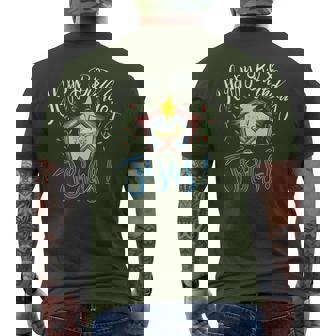 Happy Birthday Jesus Christmas Pajama Holiday Xmas Clothing Men's T-shirt Back Print - Monsterry