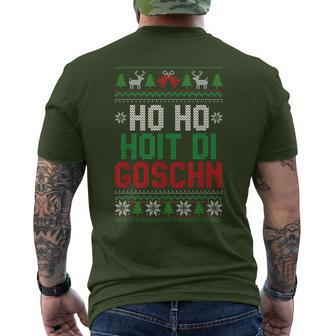 Ho Ho Hoit Di Goschn Ugly Xmas Ugly Christmas T-Shirt mit Rückendruck - Geschenkecke