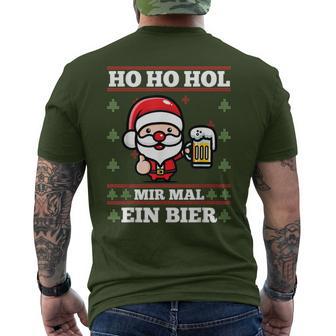 Ho Ho Hol Mir Mal Ein Bier Ugly Christmas S T-Shirt mit Rückendruck - Geschenkecke