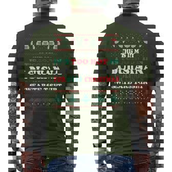 This Is My Its Too Hot For Ugly Christmas Sweater Louisiana Men's T-shirt Back Print - Thegiftio