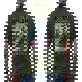 Krampus Is Coming To Town Christmas Horror Holiday Xmas Men's T-shirt Back Print - Thegiftio